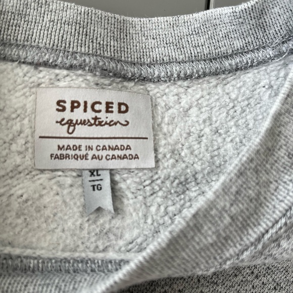 [XL]Spiced Equestrian Gray Crewneck Sweater - Picture 4 of 10